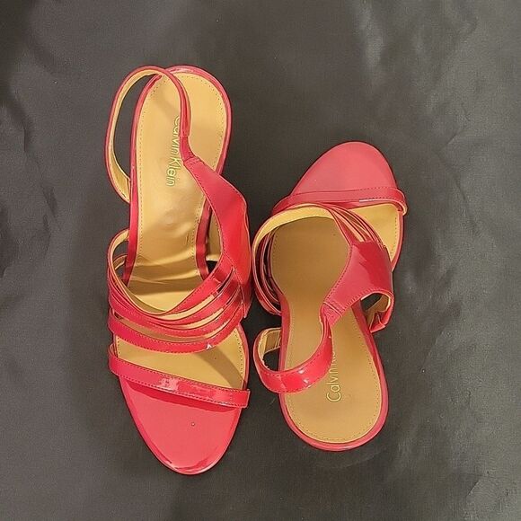 CALVIN KLEIN MARIAN SLINGBACK HIGH HEEL STILETTOS SANDAL G1 - Picture 4 of 16